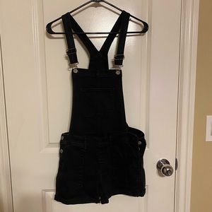 Hollister Black Short Overalls
